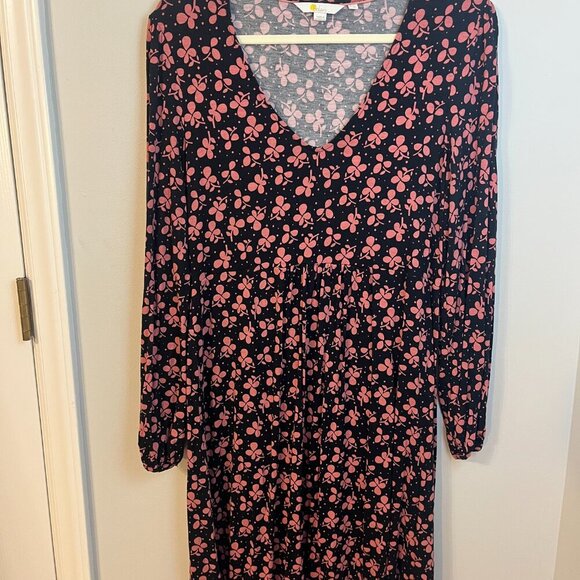 Boden Clover Print Hattie Jersey Dress - Size 12P - Picture 6 of 9